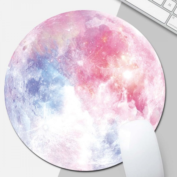 Galaxy Print Round Mouse Pad