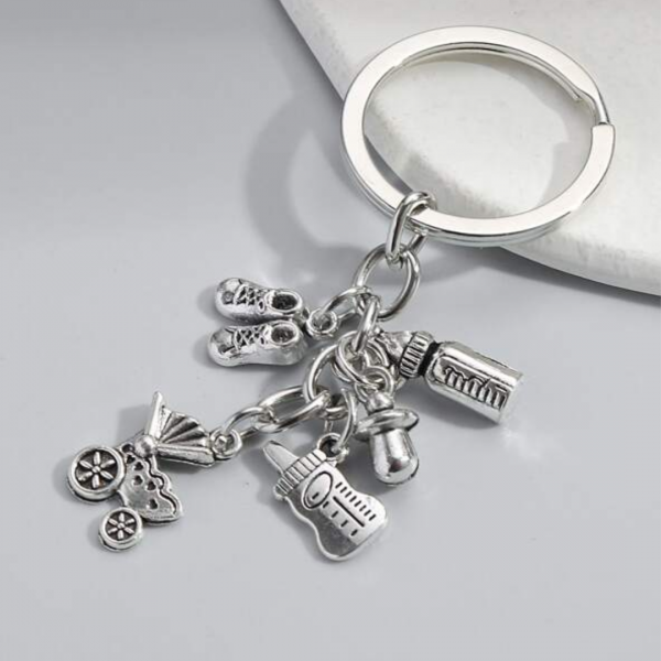 Baby Bottle Charm Keychain