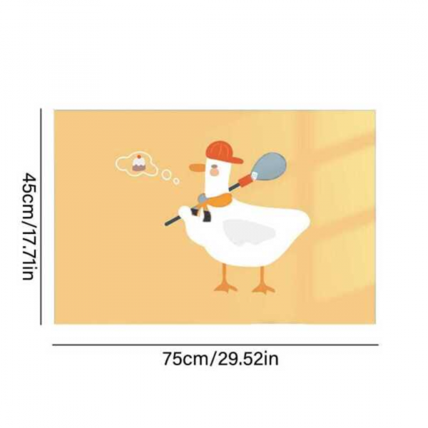 Yellow Cartoon Duck Print Sticker