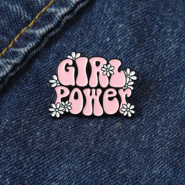 Flower & Letter Decor Brooch