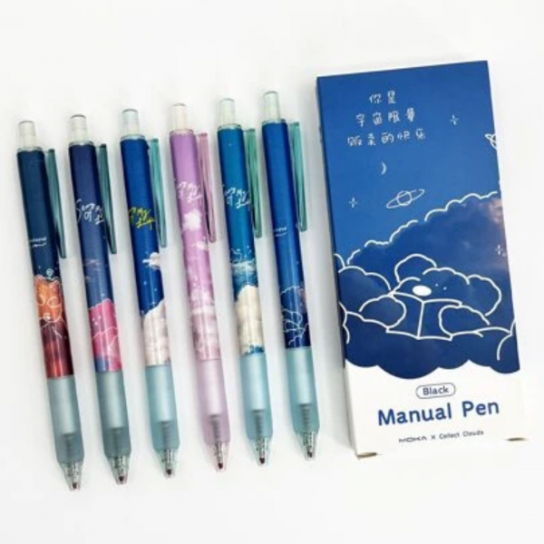 6pcs Cartoon Graphic Ballpoint Pen