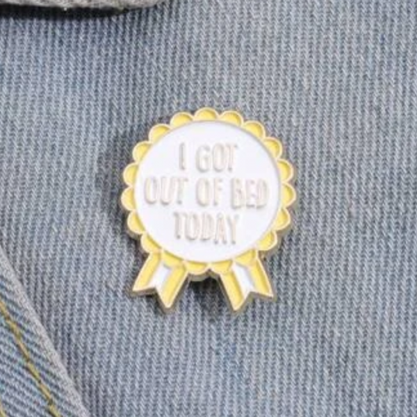 Slogan Graphic Brooch