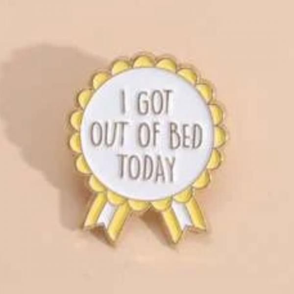 Slogan Graphic Brooch