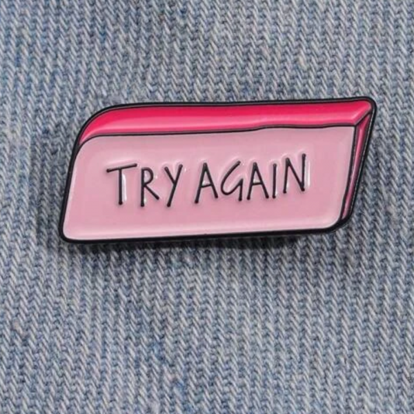 Letter Graphic Brooch