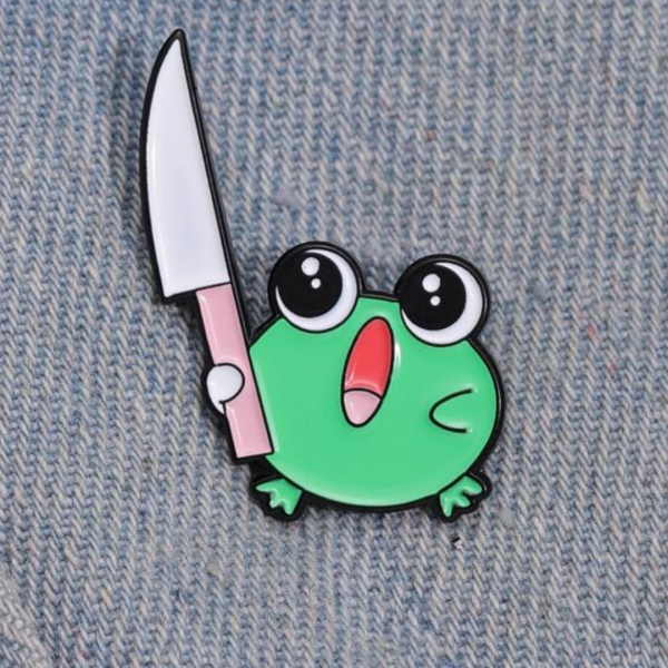 Cute Zinc Alloy Cartoon Frog Design Brooch