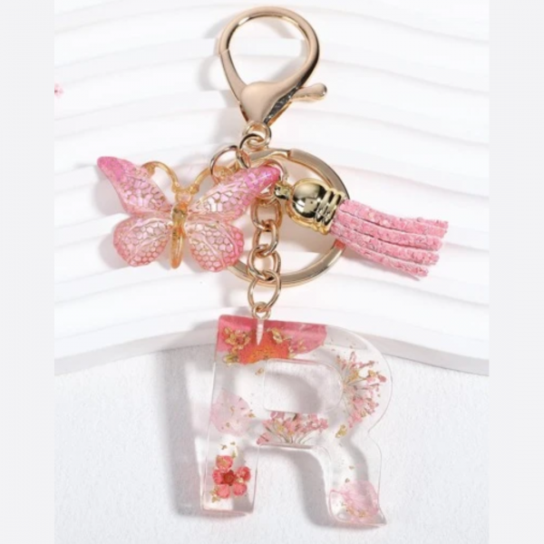 Resin Keychain Letter R