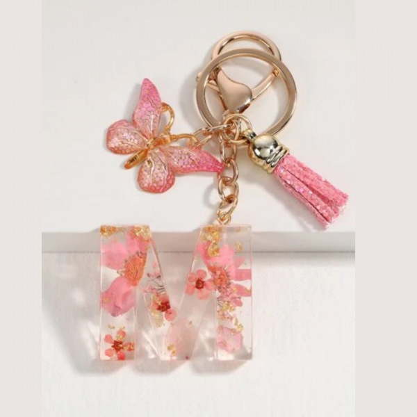 Resin Keychain Letter-M