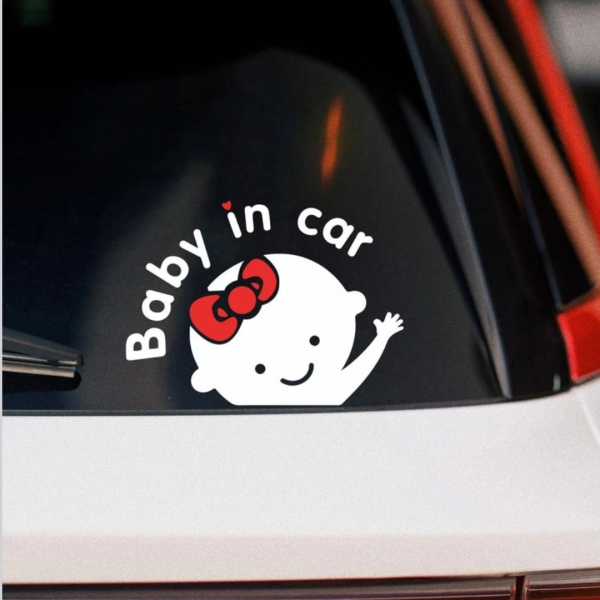 2pcs PVC Baby Car Sticker