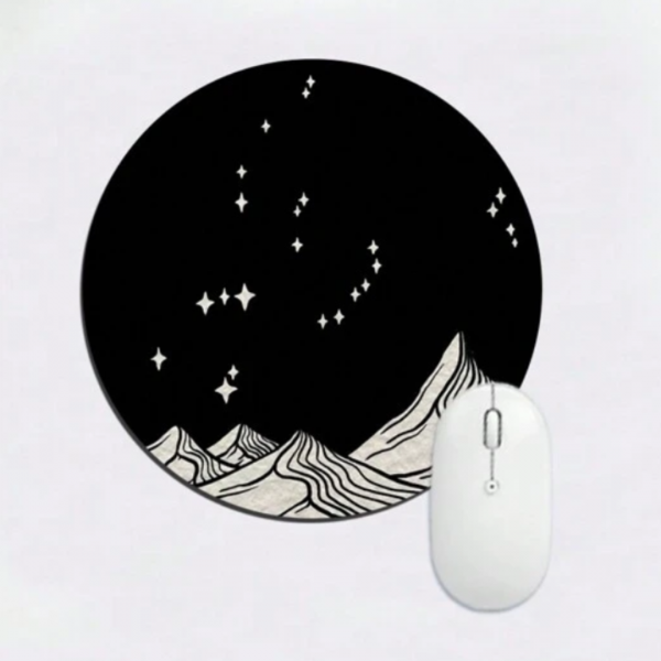 Round Mountain Stars Mouse Pad