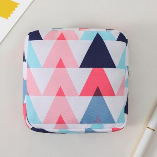 Geometric Print Sanitary  Mini Bag Multi Uses