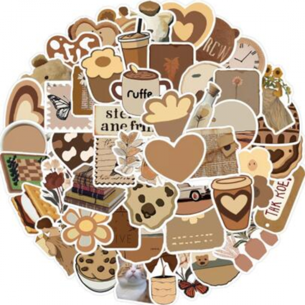 50pcs Vintage Cartoon Graffiti Stickers 