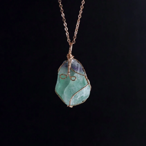 Natural Raw Stone Amethyst Citrine Rose Quartz Necklaces