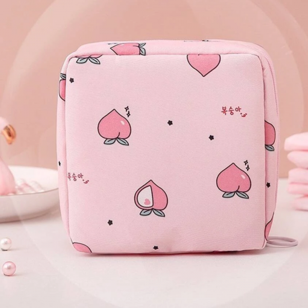 Peach & Star Pattern Mini Bag Multi Uses
