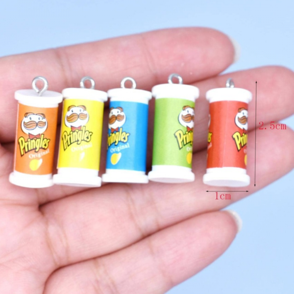 1Pc Fashion Potato Chip Box DIY Pendant For Wome