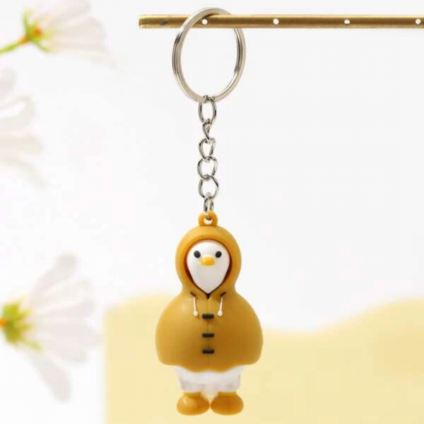Cartoon Duck Charm Keychain