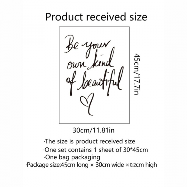 Slogan Print Wall Sticker