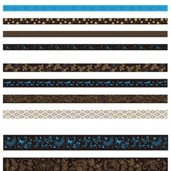 10rolls Mixed Pattern Washi Tape (300 cm )