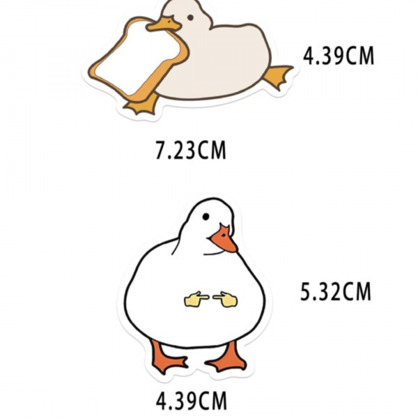 50pcs Cartoon Duck Pattern Assorted Sticker