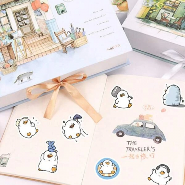 100pcs Cartoon Duck Pattern Assorted Sticker