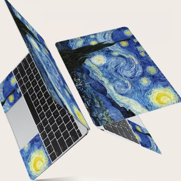 1pcs Oil Painting Pattern  PVC Laptop Sticker  (15.6 inch ) 