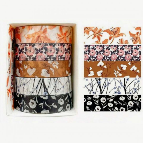 5Rolls Random Flower Pattern (200 cm)