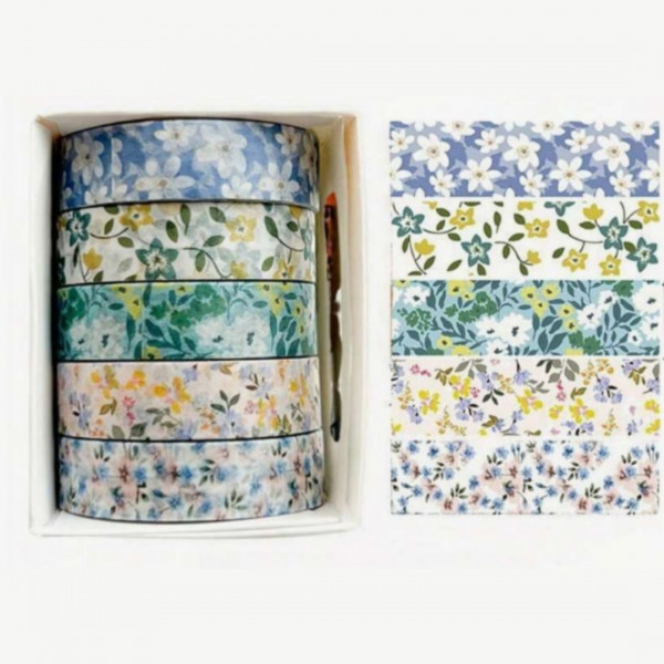 5Rolls Random Flower Pattern (200 cm)