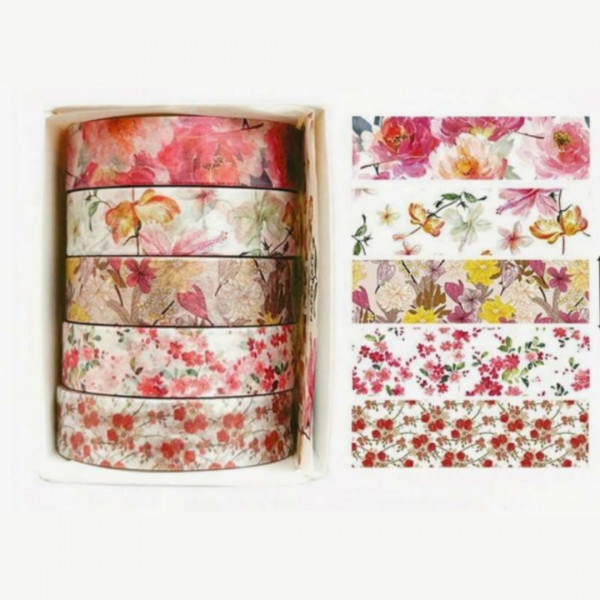 5Rolls Random Flower Pattern (200 cm)
