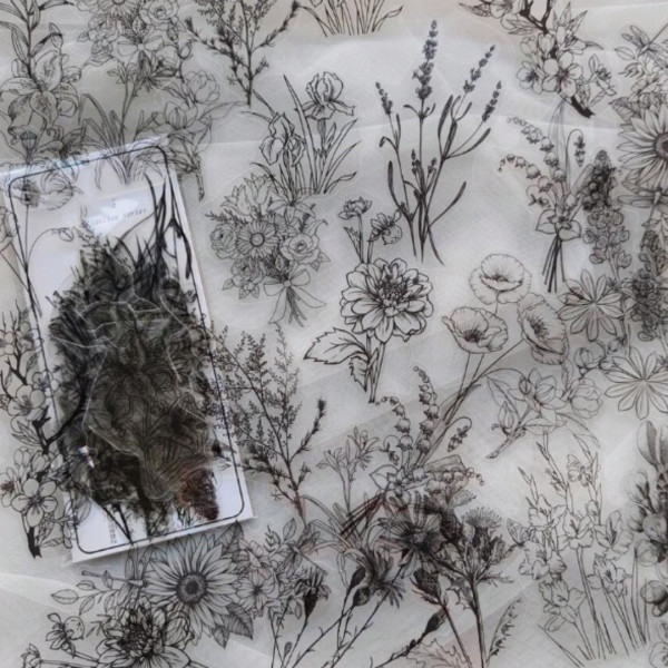 40pcs Natural Botanical Leaf & Flower Pattern 