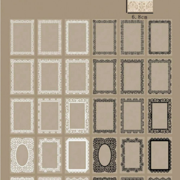 30pcs Lace Pattern Assorted Sticker