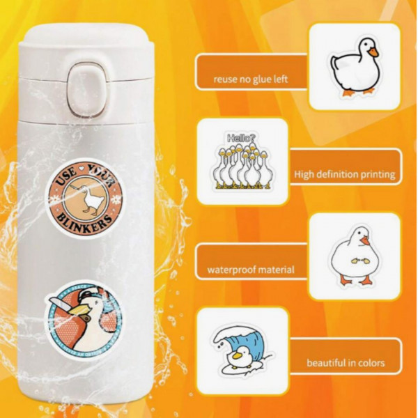 100pcs Cartoon Cute Duck Pattern Stickers