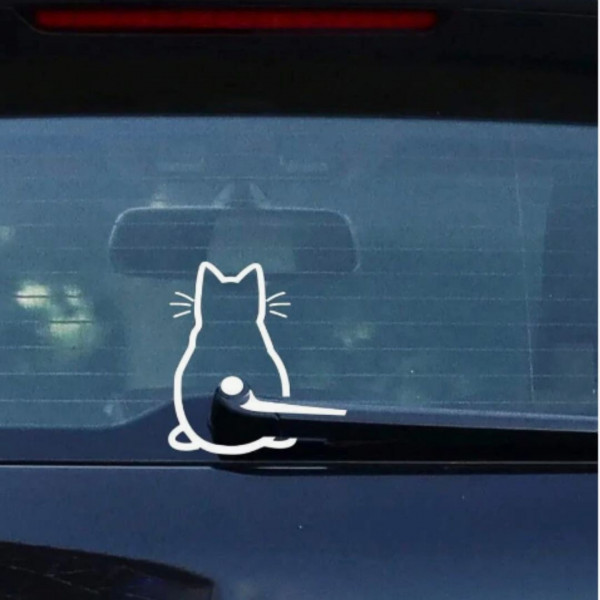 Cat Pattern Rear Window Car Sticker