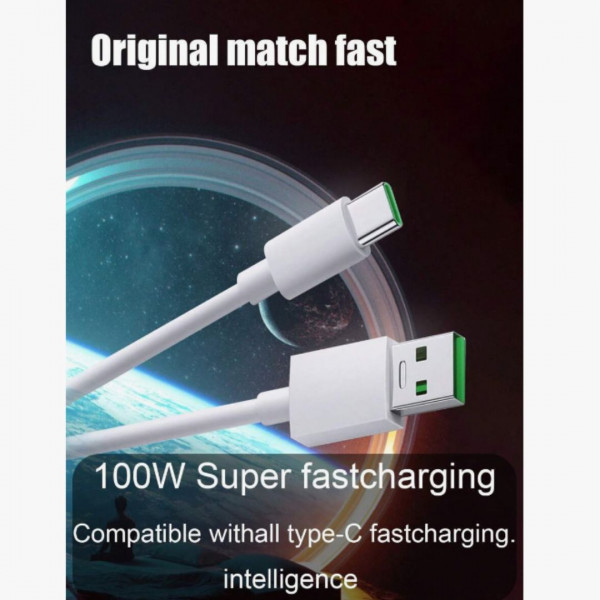 Beautiful And Elegant 100W 5A Fast Charging Data Cable Type C  ( 1 m )