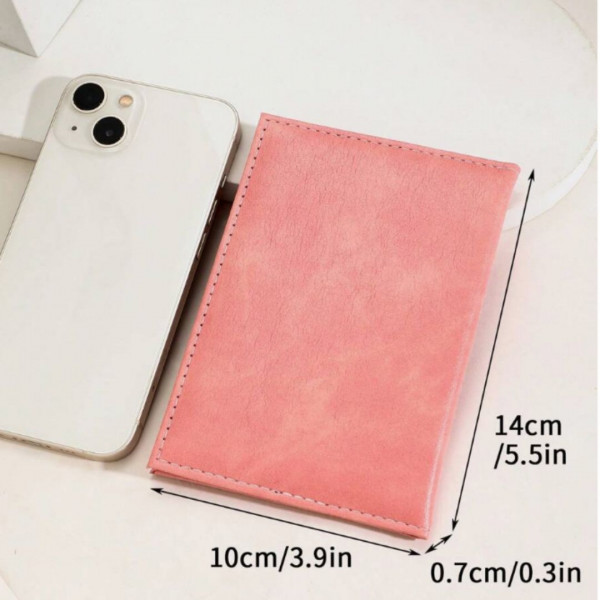 Pu Leather Passport Holder With Letter Detail, Hot Stamping Pattern
