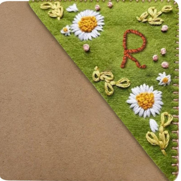 Personalized Embroidery Felt Bookmark ( R )