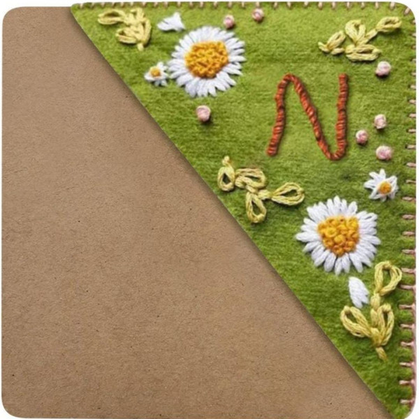 Personalized Embroidery Felt Bookmark ( N)