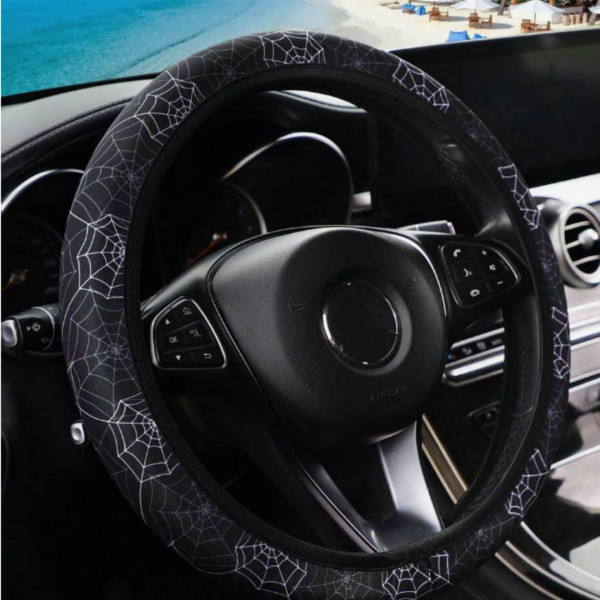 Black Spider Web Design Waterproof Cloth Comfortable Wheel Cover 