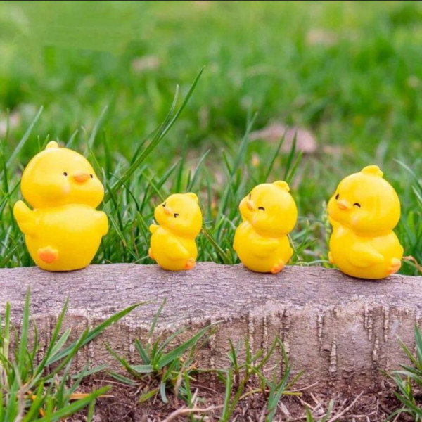 5pcs Cute Miniature Chicken Car Decoration