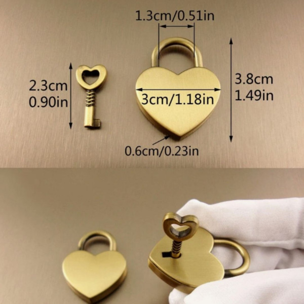 Creative Golden Heart Design Lock