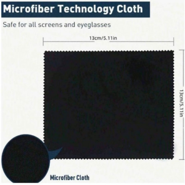 Set Of 5Pcs Random Vibrant Microfiber Cleaning Cloths - Durable, Lint-Free, Perfect For Eyeglasses