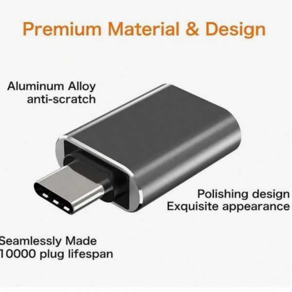 Type C To USB 3.0 Adapter For Mobile Phones, Laptops, And Notebooks