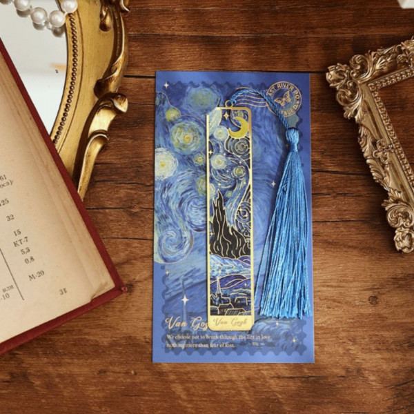 Van Gogh  Painting Metal Bookmark Hollow Bronzing Bookmark