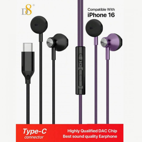 Type C Headphones In Earphones Earbuds With Mic And Volume Control Buy best Handmade Products in Egypt with best Prices Marketchino