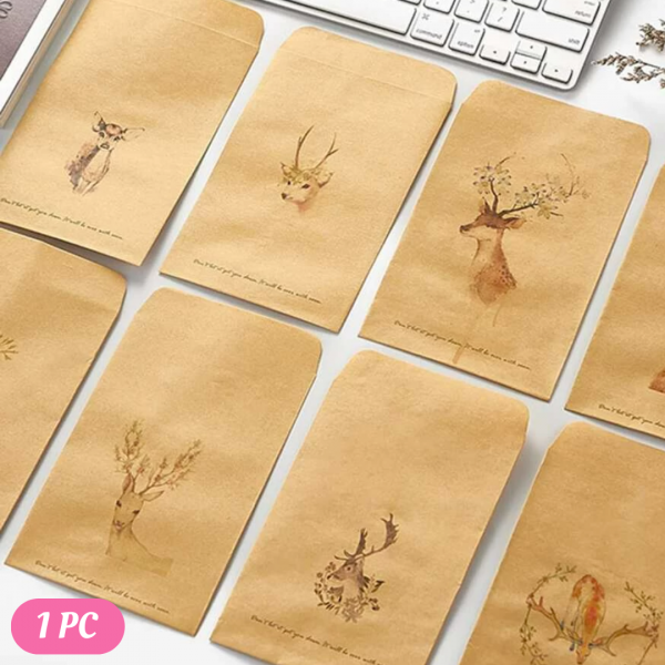 5 pcs Random Deer Print Envelope