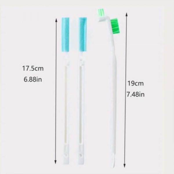 3pcs White Cleaning Brush Set Multi functional Kitchen 