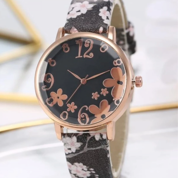 Floral Dial Round Pointer Quartz Watch Buy best Handmade