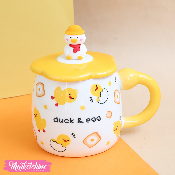 ceramic mug -duck & egg