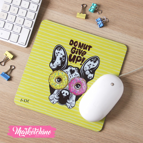 Rubber Mouse Pad-Donut Give Up