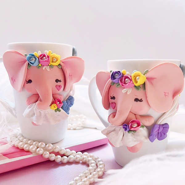 Polymer Ceramic Mug - Elephant