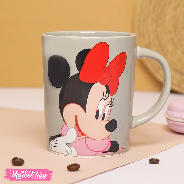 Ceramic Mug-Gray Minnie Mouse