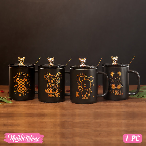ceramic mug - green random 2
